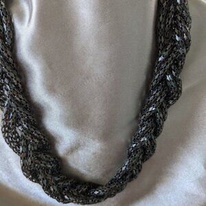 Express Vintage black braided necklace